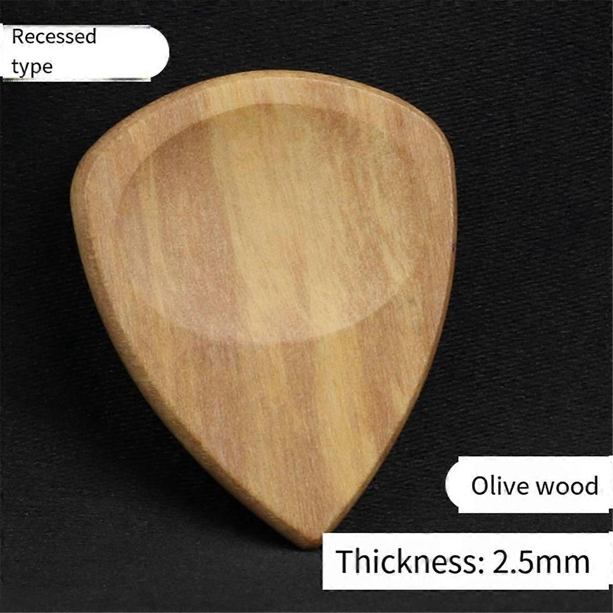 Geriffelte Gitarrenplektren aus Holz für E-Gitarre, Akustikgitarre oder Bassgitarre,A