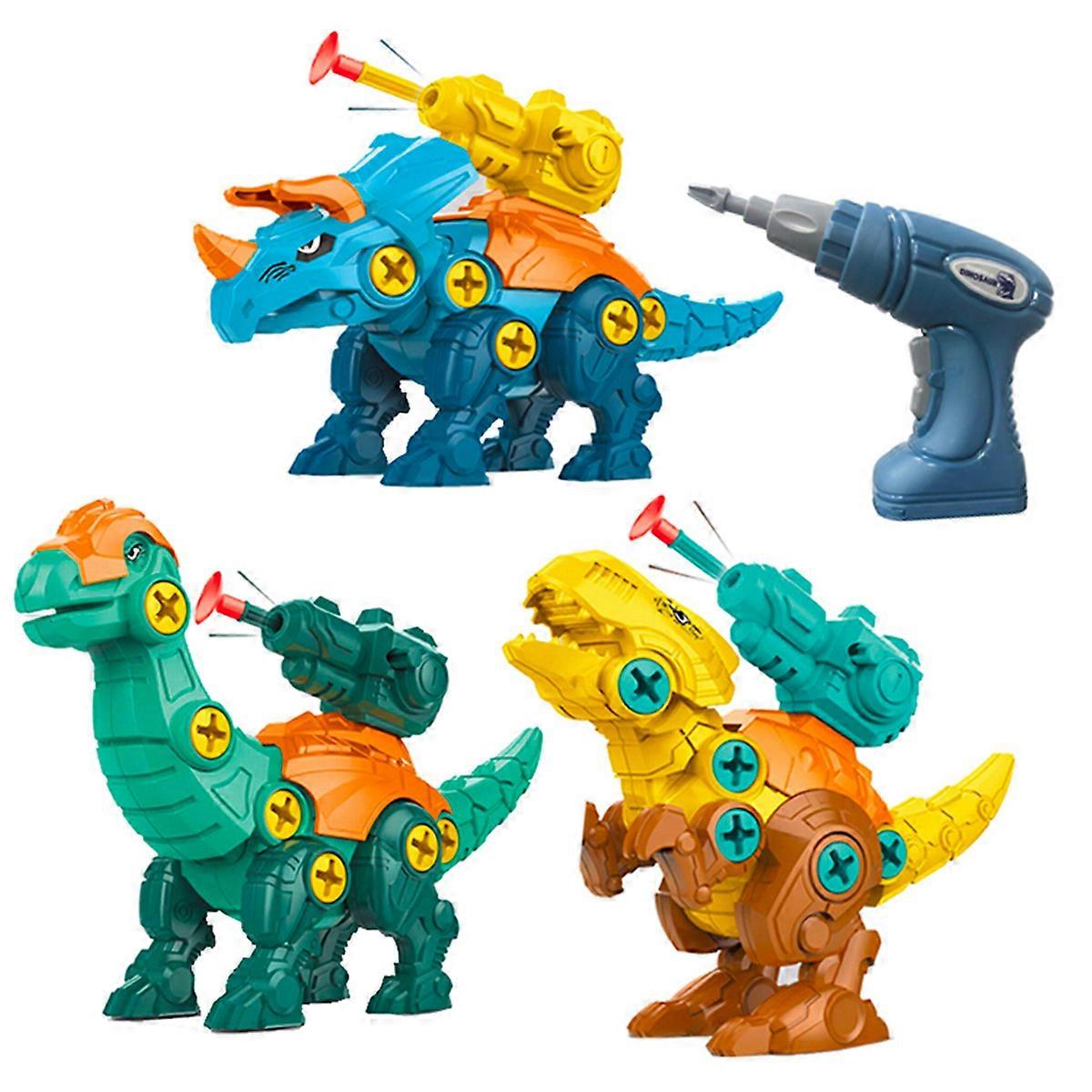 Assemblatore di dinosauri 3 in 1 con cacciavite e bersaglio, multicolore