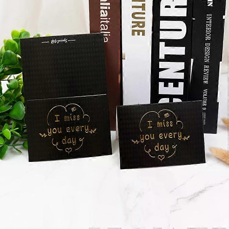 情人节贺卡-100 张烫金花卉感谢卡