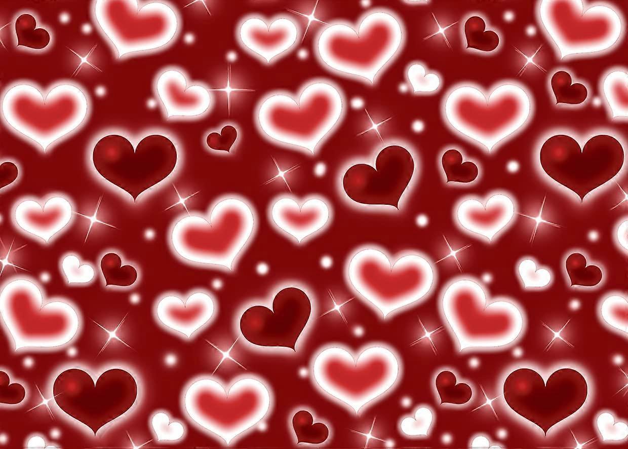 1 Red Heart 90s Backdrop for Photoshoot Valentines Decor 8x6ft