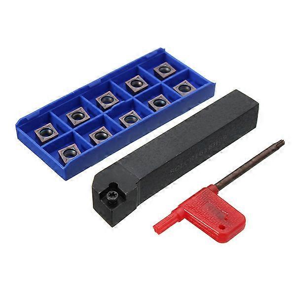Boring Bar Lathe Tool BEAU-Sclcr1616H09 Tool Holder Boring Bar With 10Pcs Ccmt09T304 Vp15Tf Ccmt32.51 Carbide Inserts And Wrench For Lathe Turning Too