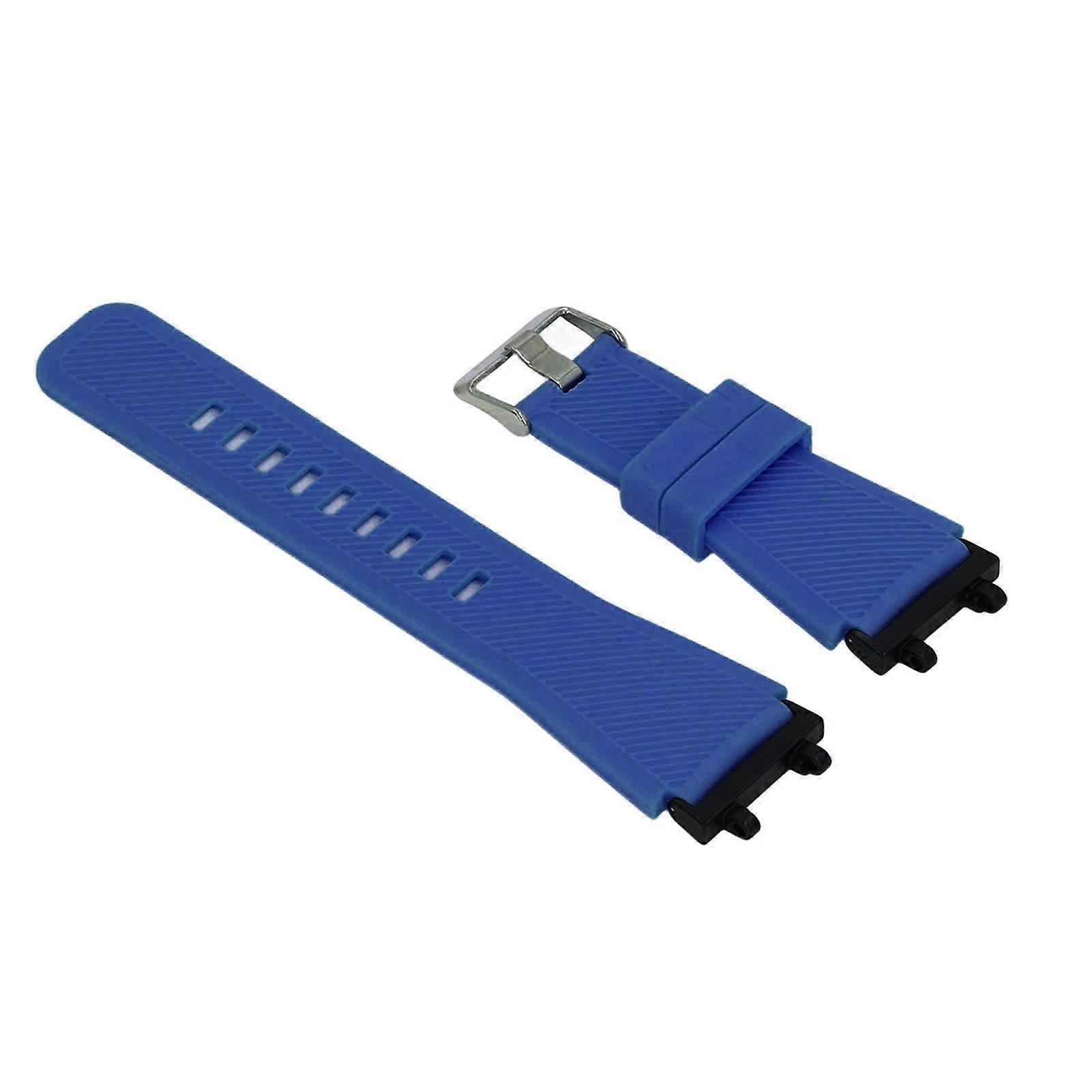 DTCY Soft Silicone Watch Band Adjustable High Elasticity Smartwatch Straps Replacement Wristband Watch Strap for Amazfit Active Edge Dark Blue
