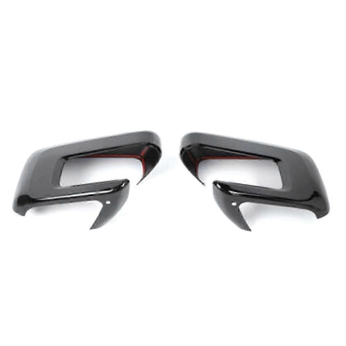 1Pair Front Side Rearview Mirror Caps Cover Decoration Trim Cover for 2021 2022 Bright Black
