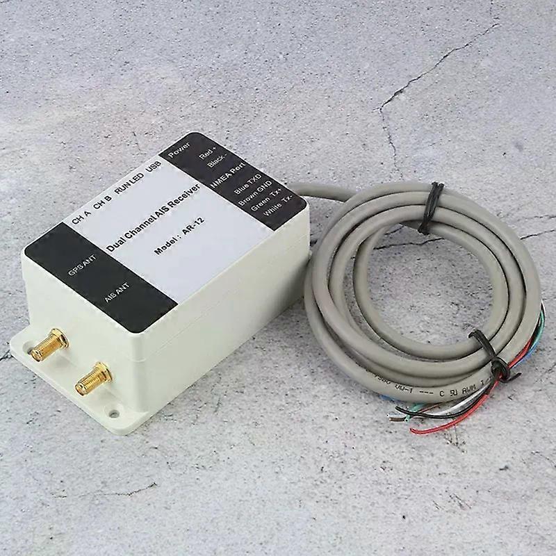 AR-12 Dual Channel Electronics AIS Empfänger mit GPS-Antenne GPS USB Yacht Dampfschiff NMEA Port Navigator für Marineboot