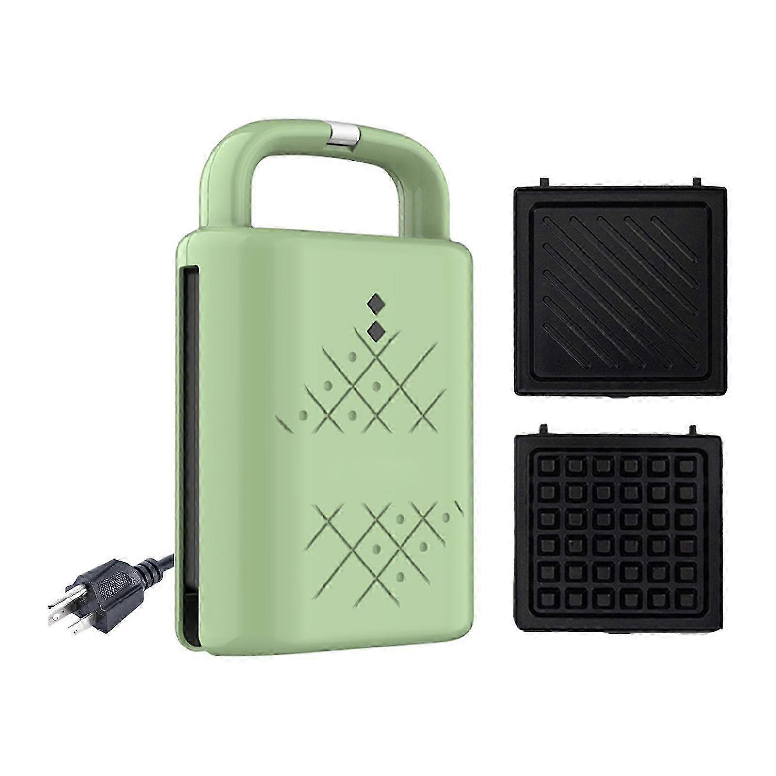 Foldable 2-in-1 Waffle Pizza Maker with Removable Plates, Compact Electric Grill for Small Spaces, Dorm Essentials