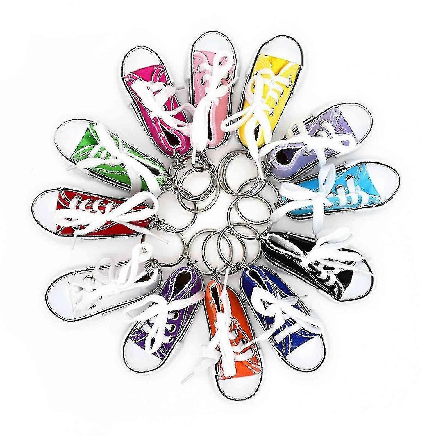 Mini Ayakkabı Anahtarlık Tuval Ayakkabı Sneaker Anahtarlık Doğum Günü Partisi Iyilik, Motosiklet Ayak Desteği Kapak