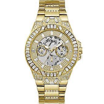 Guess klokker herredynastiet Menns Analog Quartz klokke med gullbelagt rustfritt stål armbånd GW0516G2