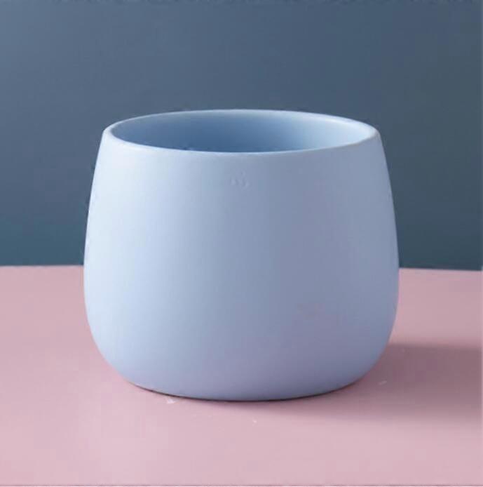 Vase decoration creative ceramic hydroponic small flower pot 13.5*16.5*13cm (blue)