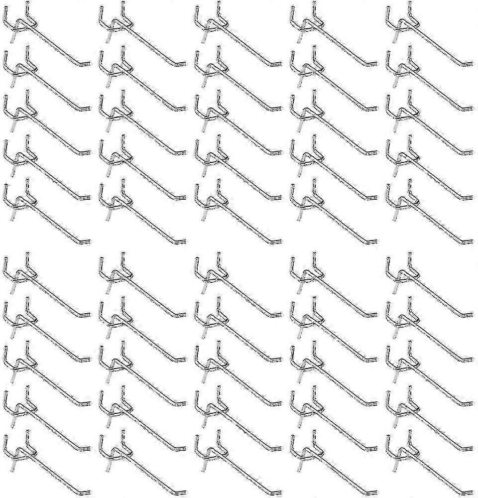 50 Pegboard Hooks for Wall Shelf, Garage Tool Storage, Display Hangers