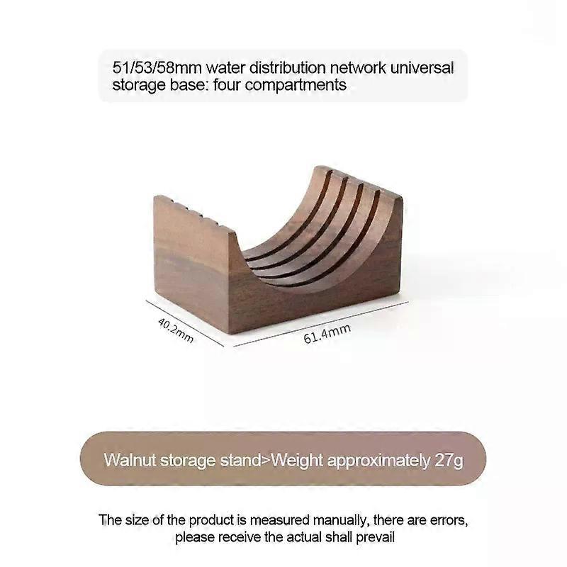 Espresso Coffee Filter Screen Holder Coffee Making Puck Screen Bracket Wooden Walnut Stand Rack compatible for 51MM/54MM/58MM Puck Screen