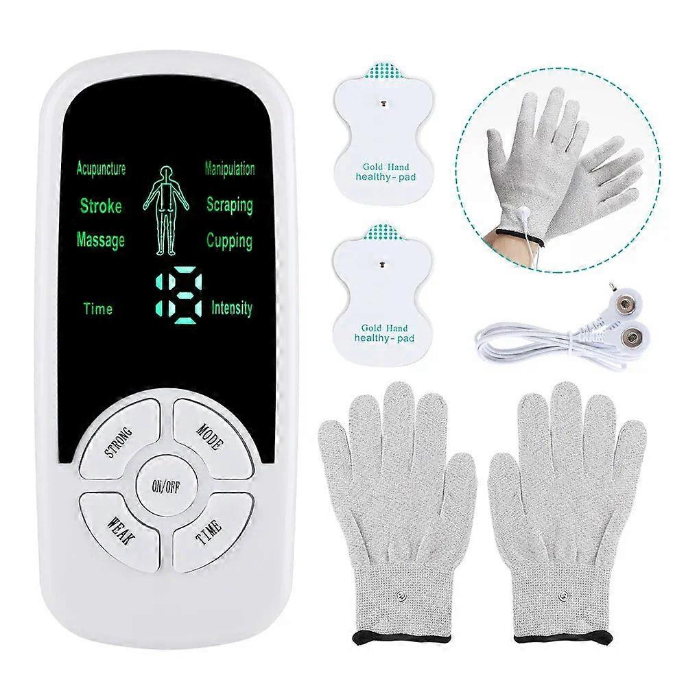 Portable Micro-current Body Massager With 6 Modes, Adjustable Intensity, Lcd Screen, Ideal For Travel And Relaxation