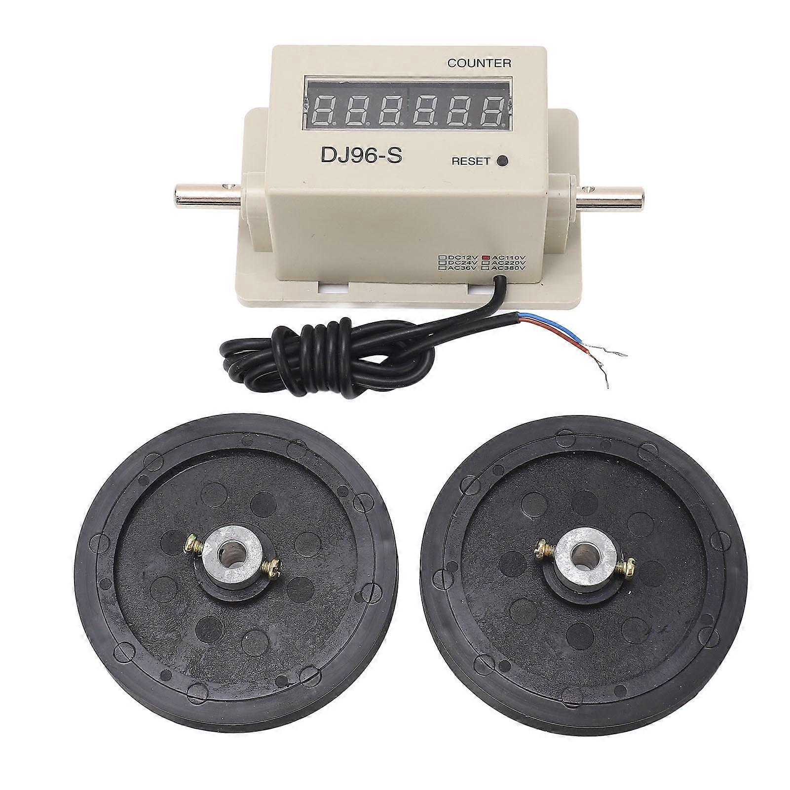 Metric in 0.01‑999999m Digital Meters Measure Distance Measuring Wheel with 2 Wheels AC110V