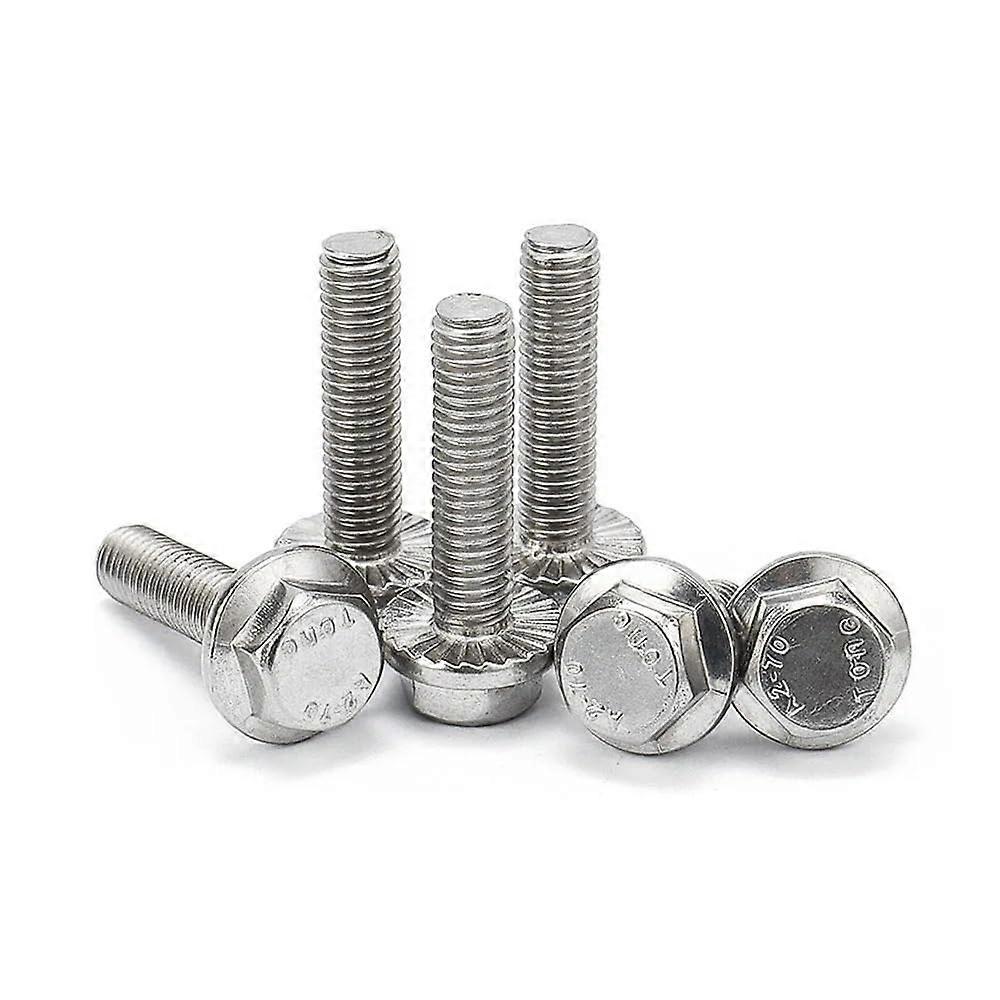 Titanium Alloy Screws Hex Head Flange Bolt, Flanged Button Head Screws, 304 A2 - 70 Stainless Steel