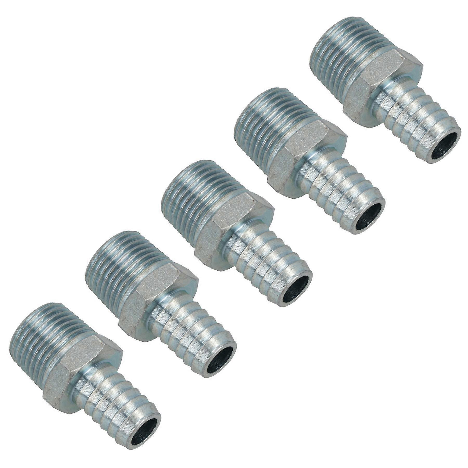 1/4" BSP Thread Hose Tail 1/4" (6mm) Pipe Connector Air Fitting 5 PACK FT033