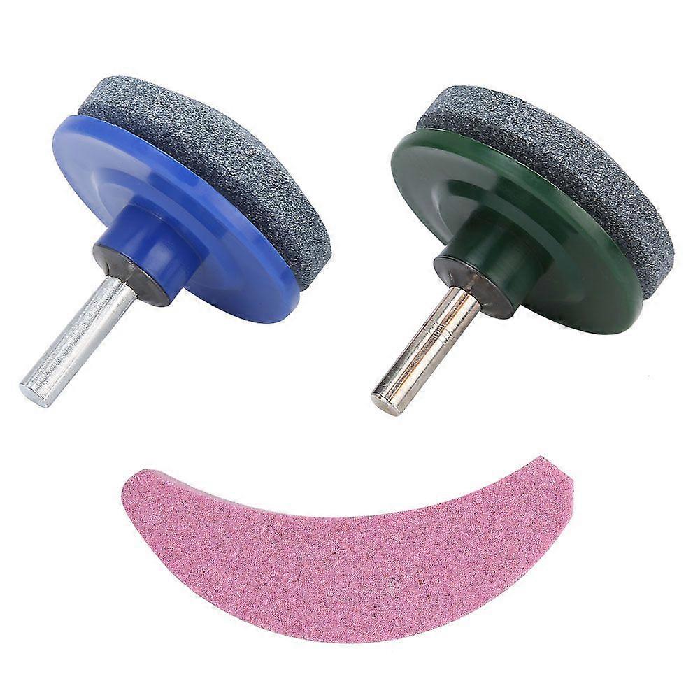3Pcs/Set Universal Lawn Mower Trimmer Blade Sharpener Grinding Sharpening Stone Tool Garden Accessory