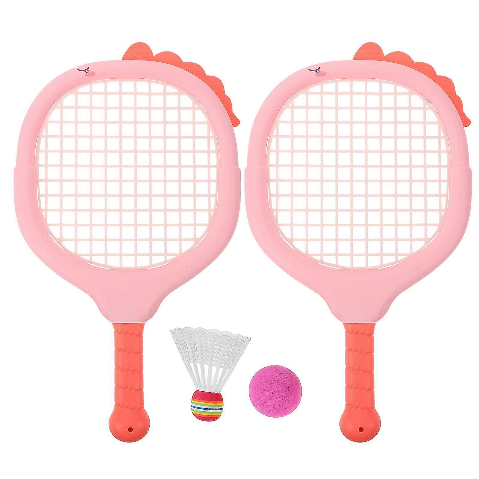 1 Set Kids Tennis Racket Set With Badminton Ball For Outdoor Sports And Training Fun Toy Racket Supply For Boys And Girls