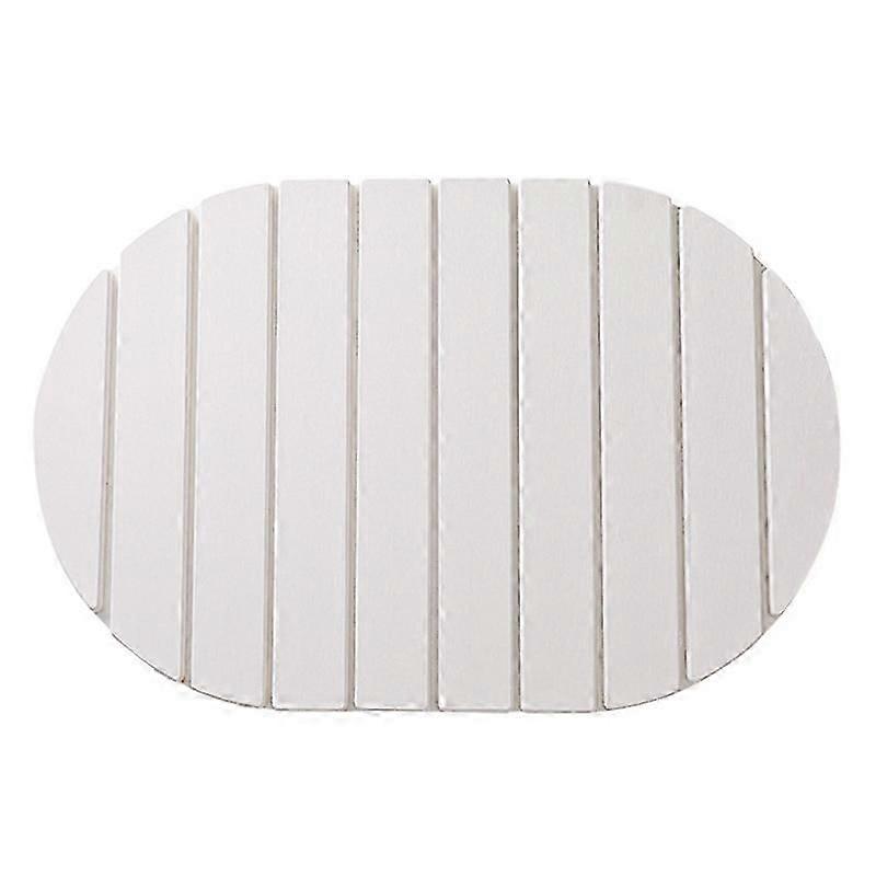 Oval Diatomite Dish Drying Mat Multipurpose Foldable Absorbent Kitchen Countertop Drainer Pad
