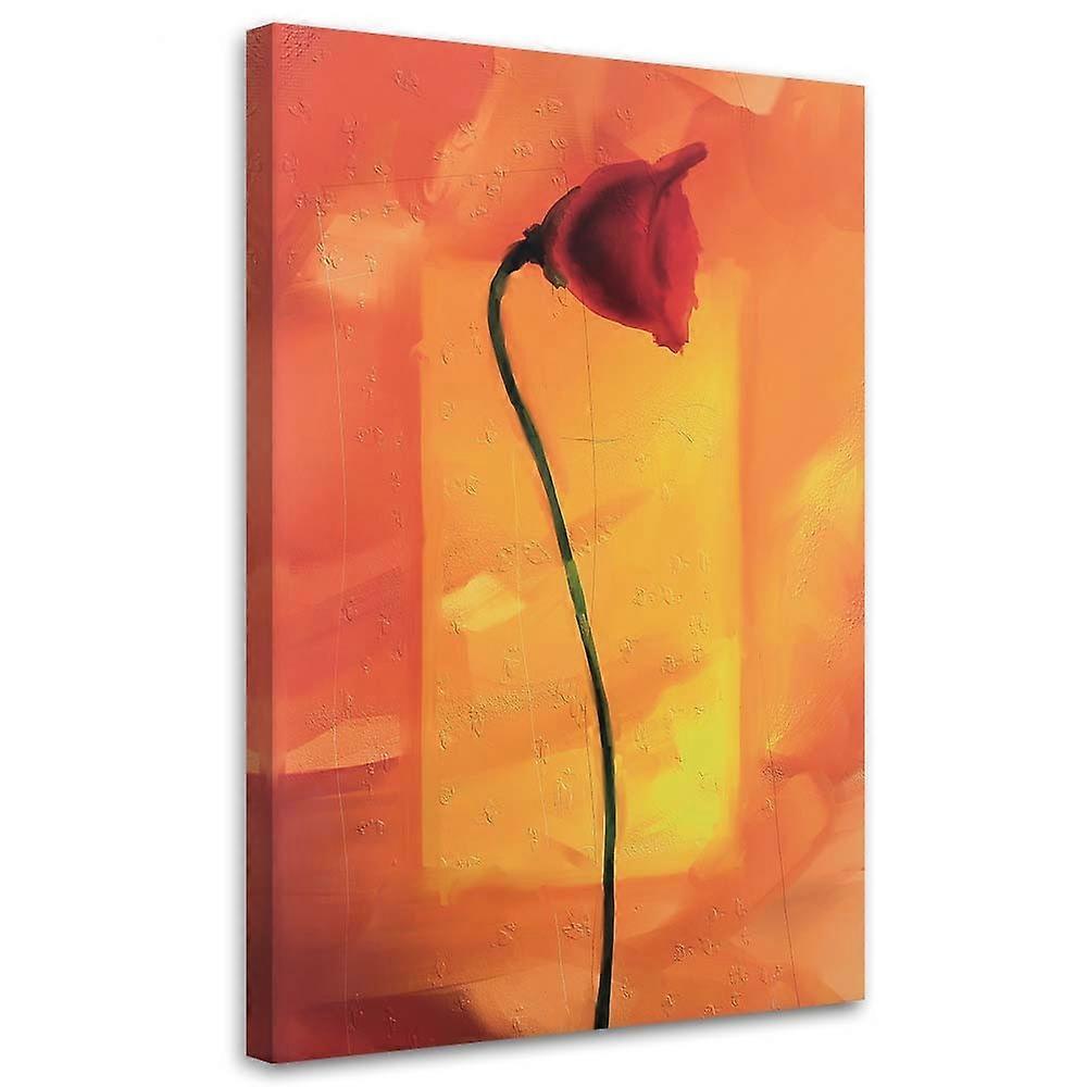 Impression sur toile, Fleur de coquelicot solitaire - 60x90