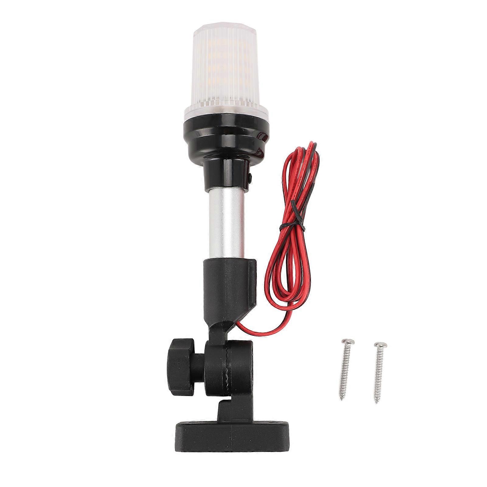 IP67 Waterproof Boat Anchor Light Omnidirectional LED Flip-Up Marine Navigation Light for Pontoons, Flats, and Fishing Boats 12-24V 9 Inch