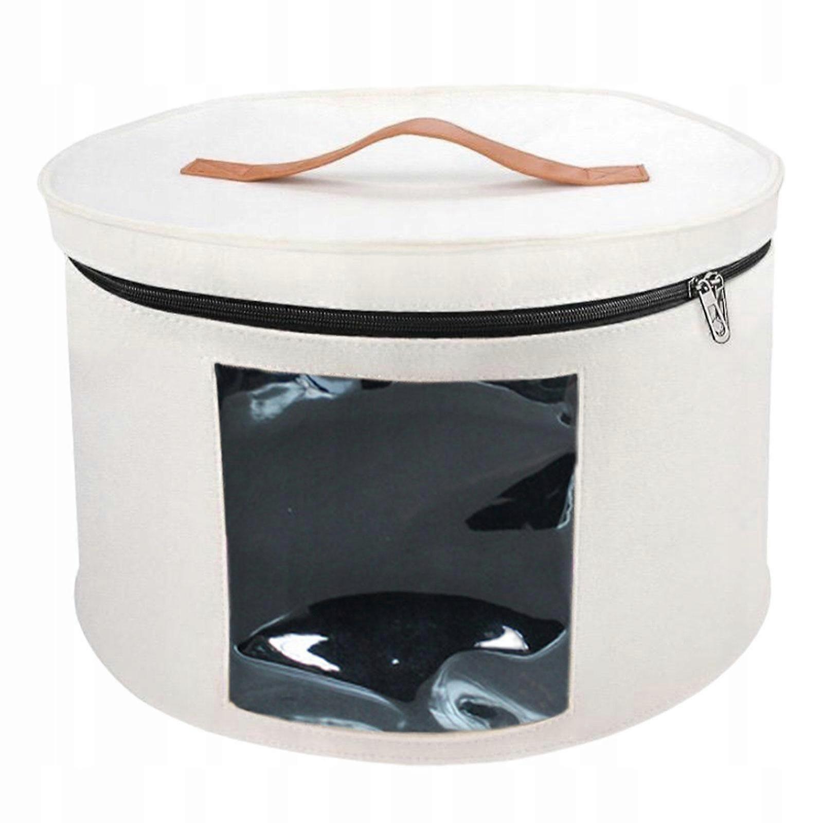 Boîte à chapeau portable en feutre rond