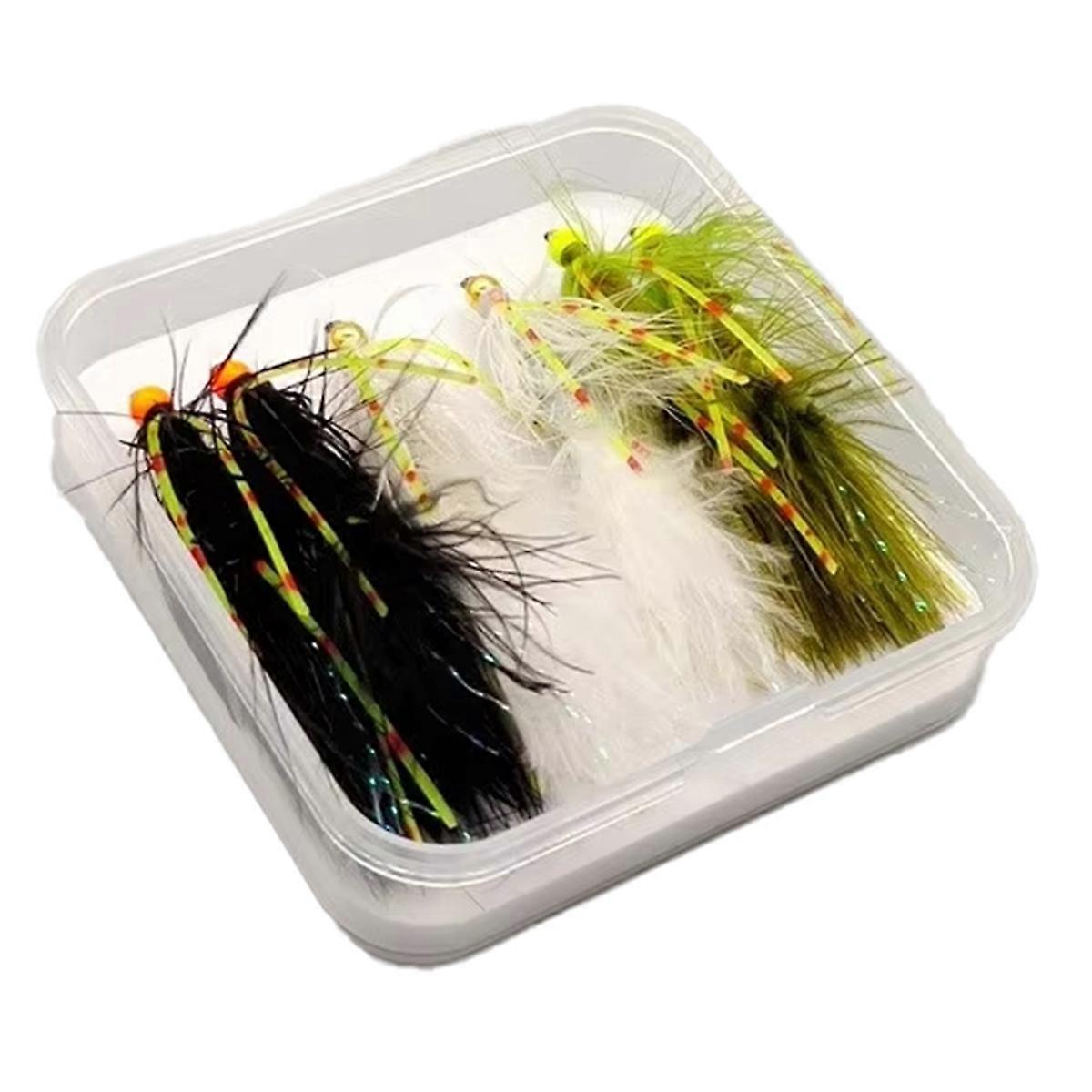 für Woolly Bugger Fliegenfischköder, 6 Stück Metallperlen-Oliven-Streamer