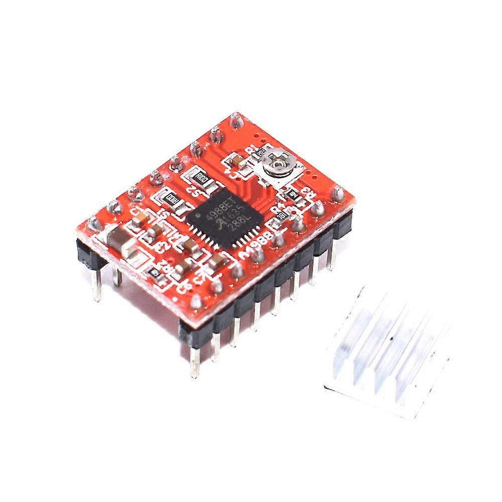 red Version 20pcs/lot Reprap Stepper Driver A4988 Stepper Driver Motor Module Heat Sinks 3D Printer A71