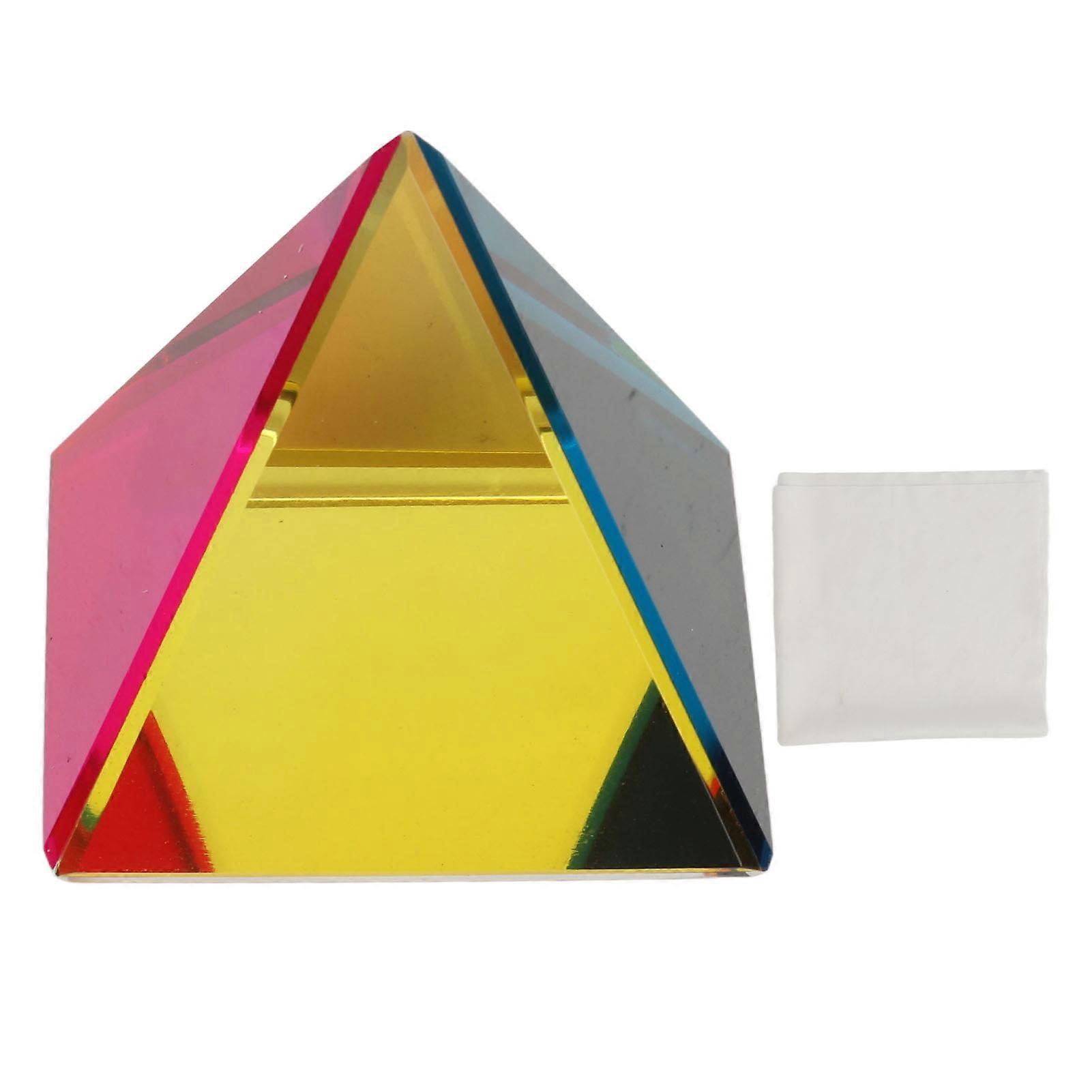 Colorful Glass Pyramid Prism for Stunning Light Refraction and Unique Photography Effects