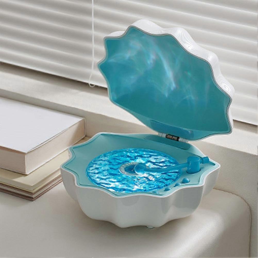 Ocean Wave Projector Shell Light, Northern Projector,Shell Lights Lamp with Bluetooth Speaker