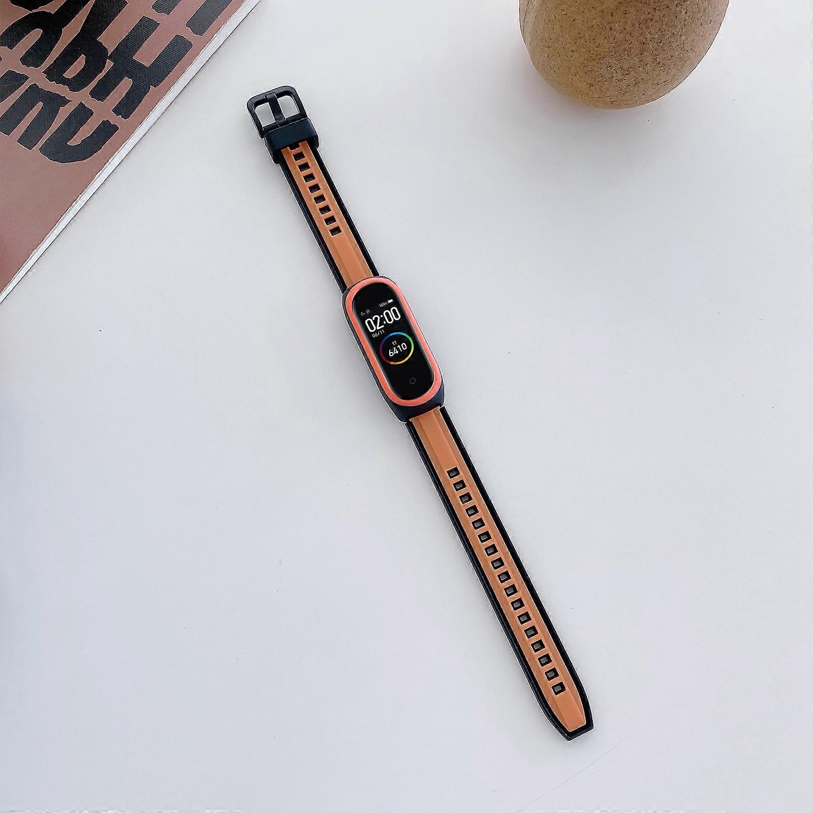 For Xiaomi Mi Band 4 / 3 Universal Two-color Silicone Replacement Wristband
