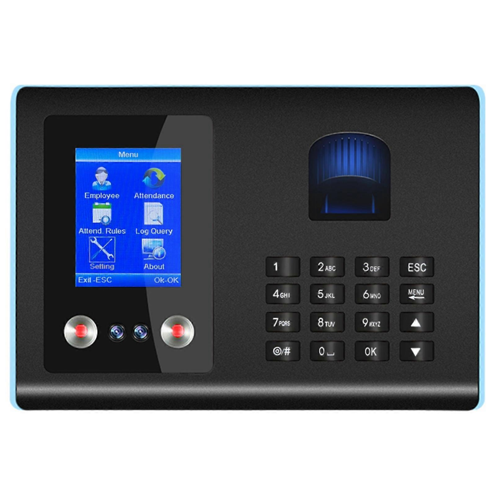 Quick Recognition Face Biometric Fingerprint Password Check-in Device Attendance Machine Time Clock Recorder UK Plug