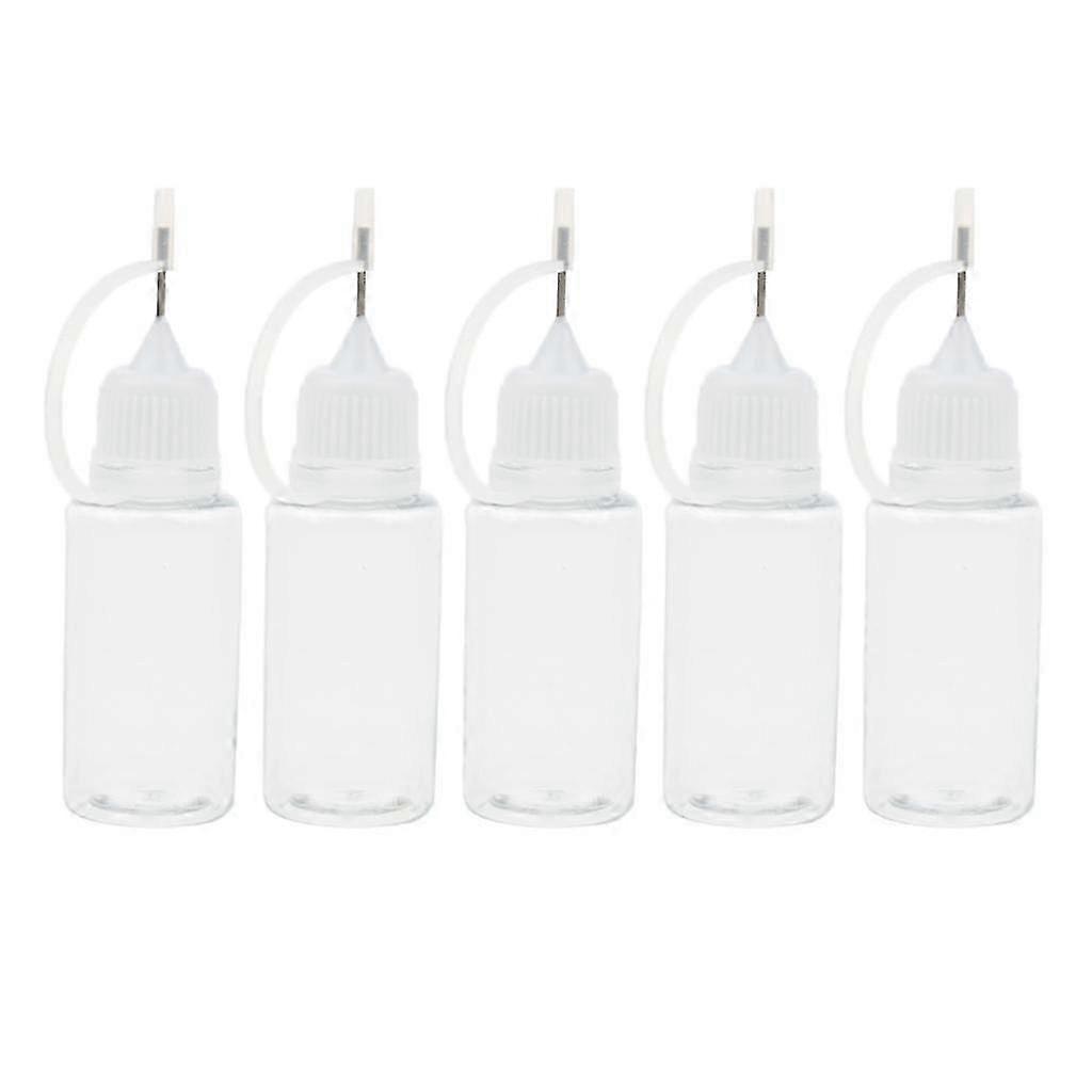 5Pcs Needle Tip Dripper Filler Empty Plastic Precision Dropper Bottles 10ml