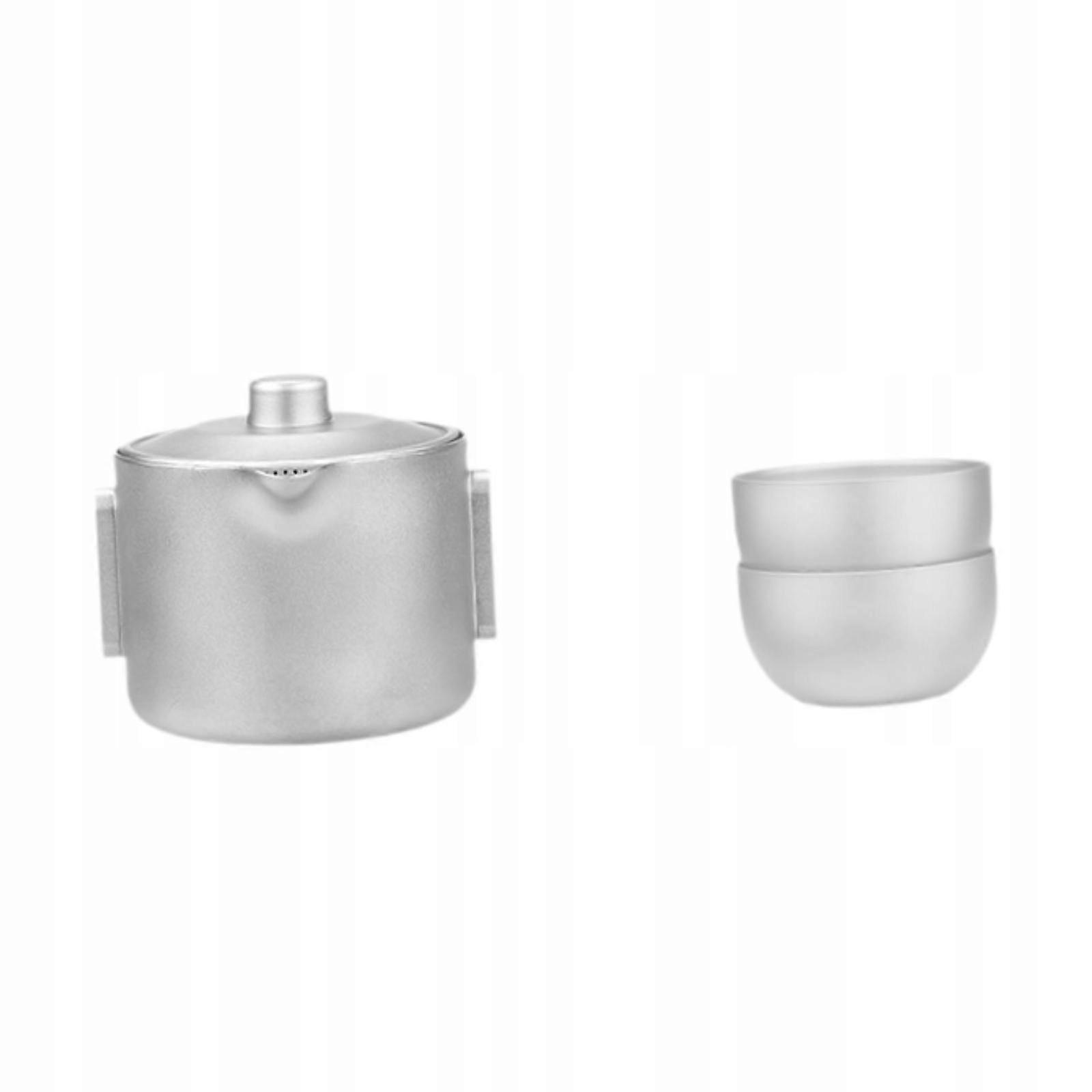 Titanium Teapot Stacking Reusable Teapot With Strainer Chinese Sandblasting