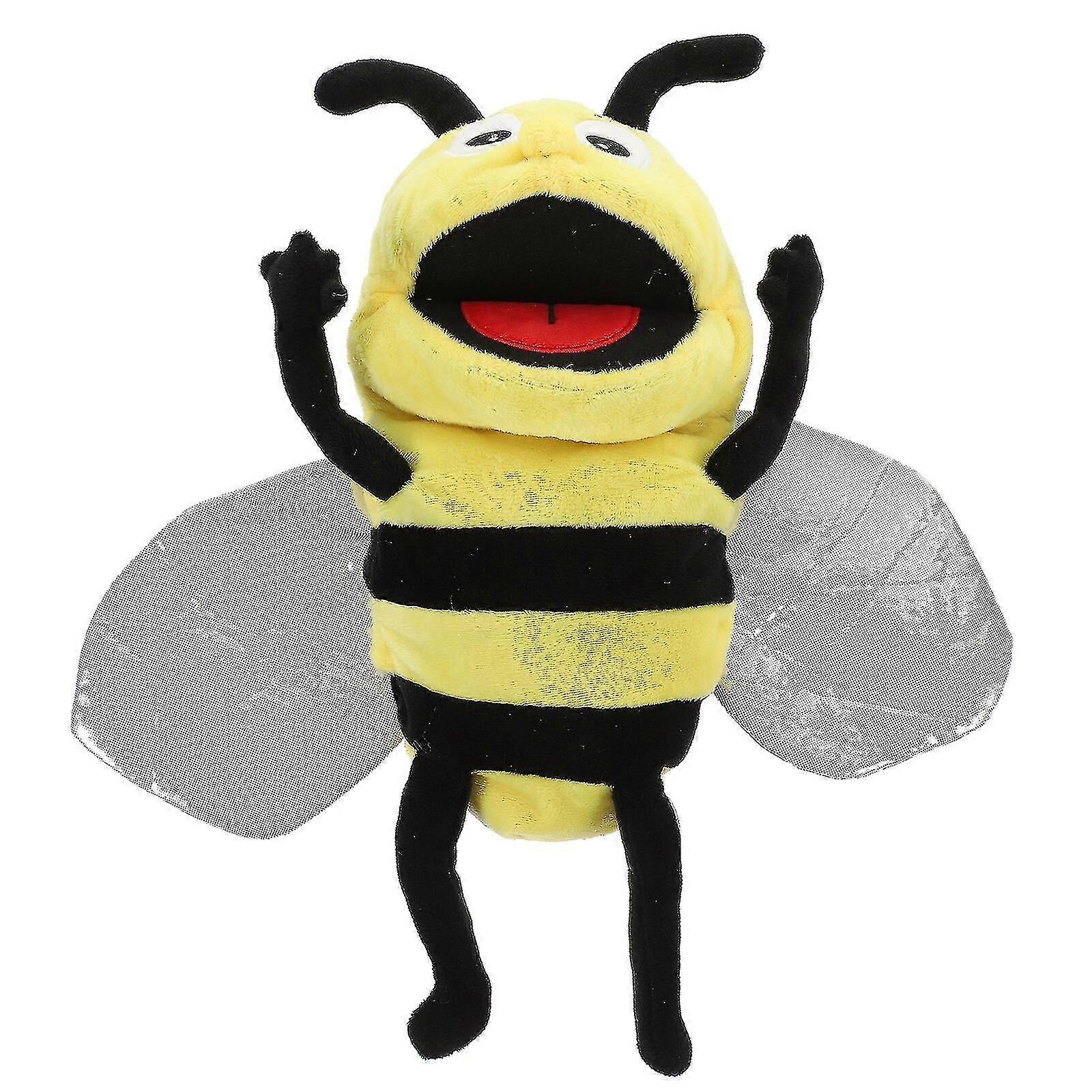 Pluche Cartoon Bee Hand Puppet Gevulde Insect Interactieve Pretend Play Puppet