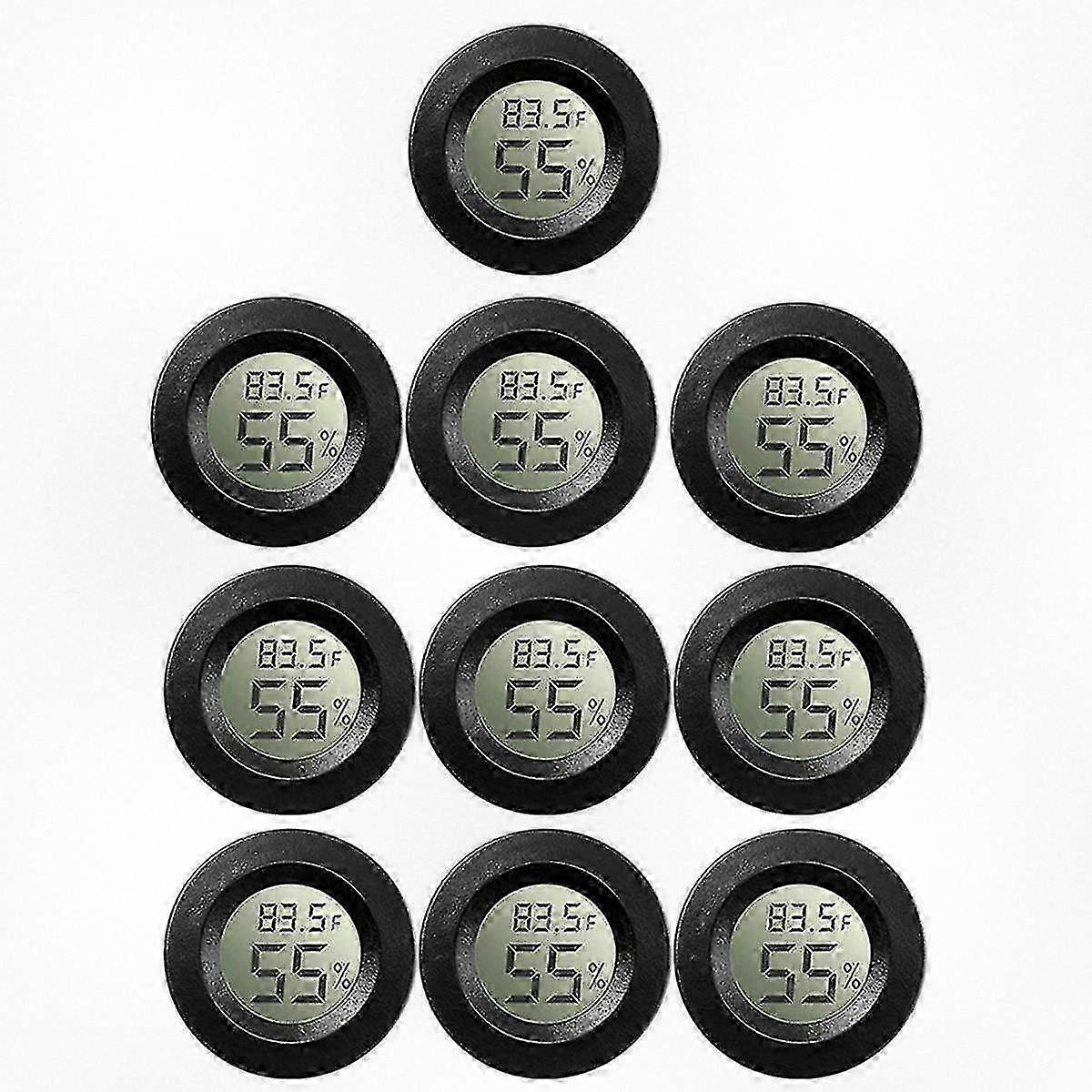 10pack Mini Hygrometer Thermometer Digital LCD Monitor for Greenhouse, Nursery, Reptile Habitat, and Incubator Use