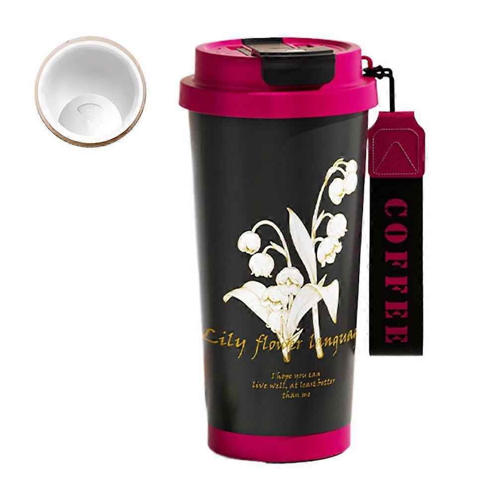 Linglan Ceramic Inner Pot Insulated Coffee Cup Double Drinking Cup
