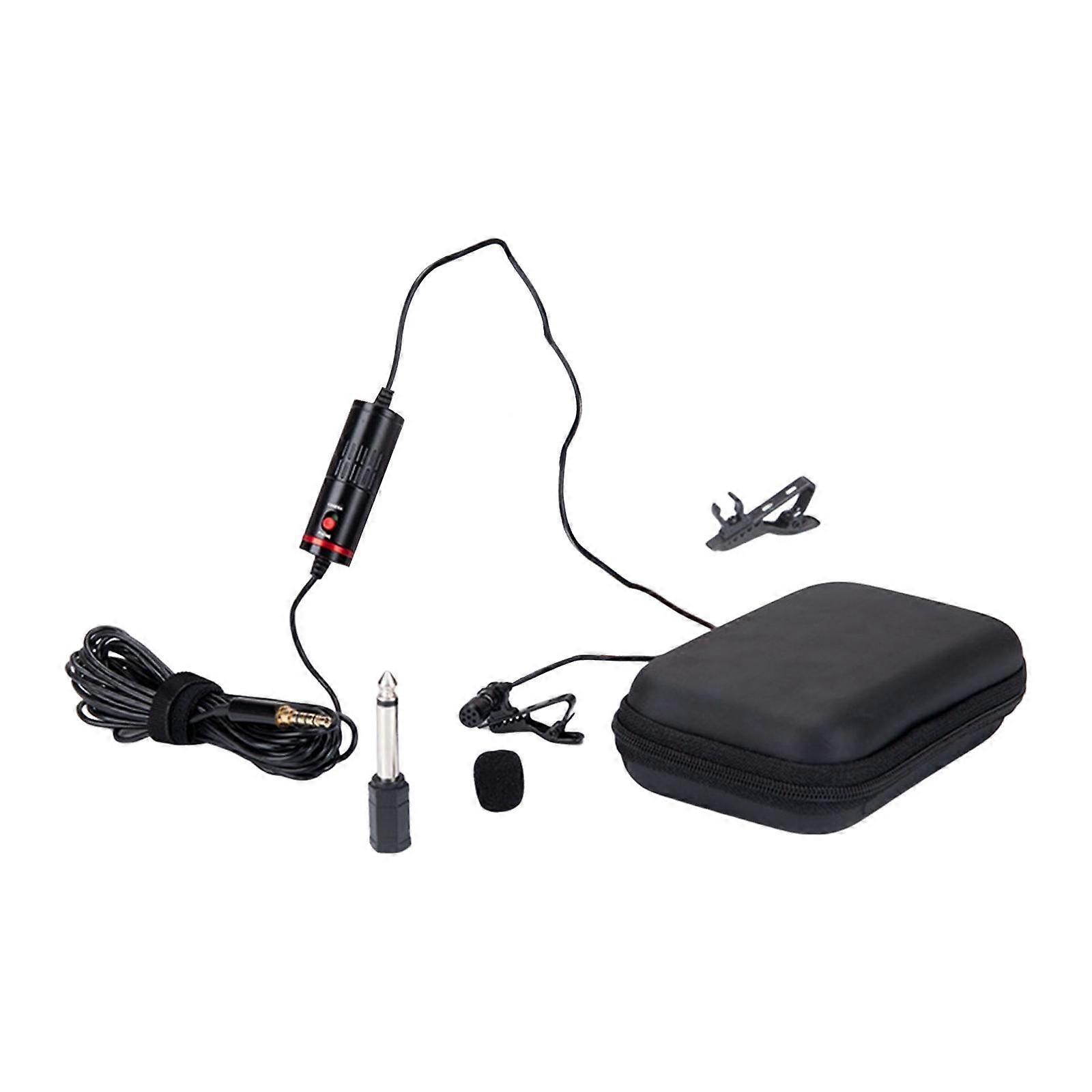 Lavalier Microphone Clip On Mic 19ft audio cable Universal XLR for Vlogging