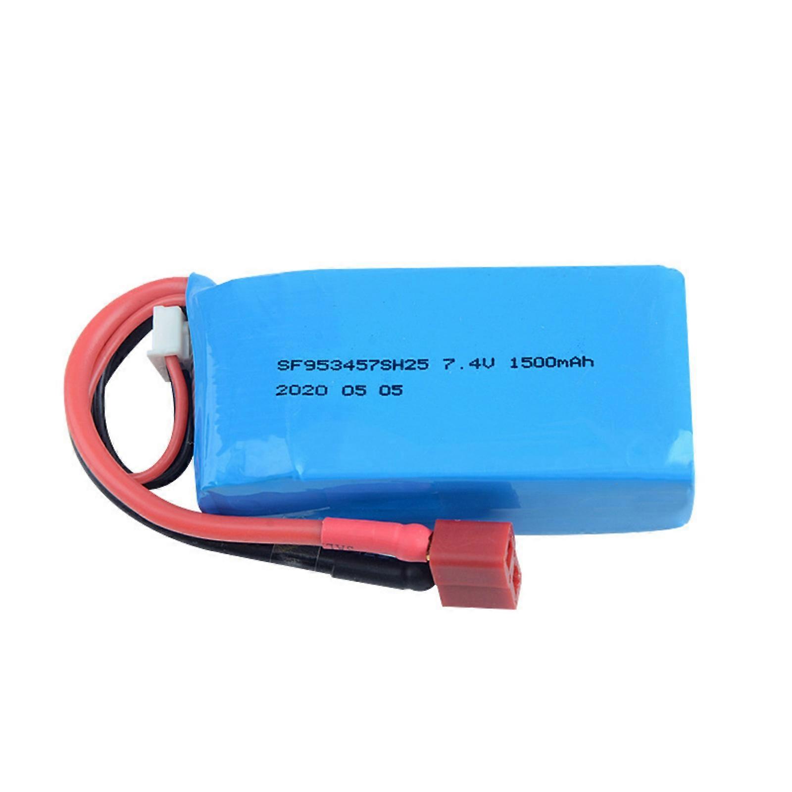 Rechargeable 7.4V 1500mAh 25C 2S Lithium Battery with T plugs For A959 A969 A979 K929-B Remote Car Aircrafts Accessory Multicolor