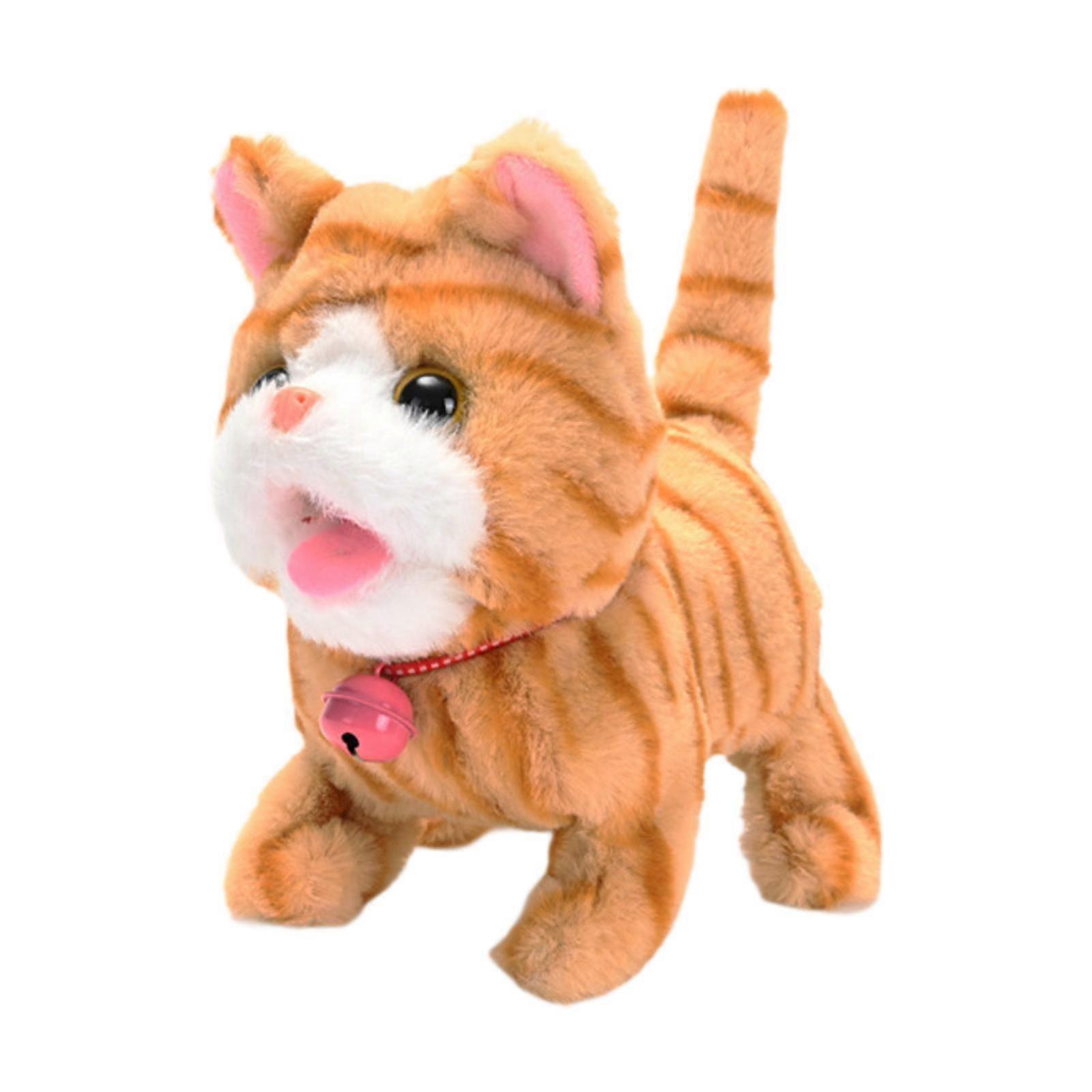 Electric Plush Toy Cat Meowing Electronic Cat Kitten Toy Interactive Toy Walking