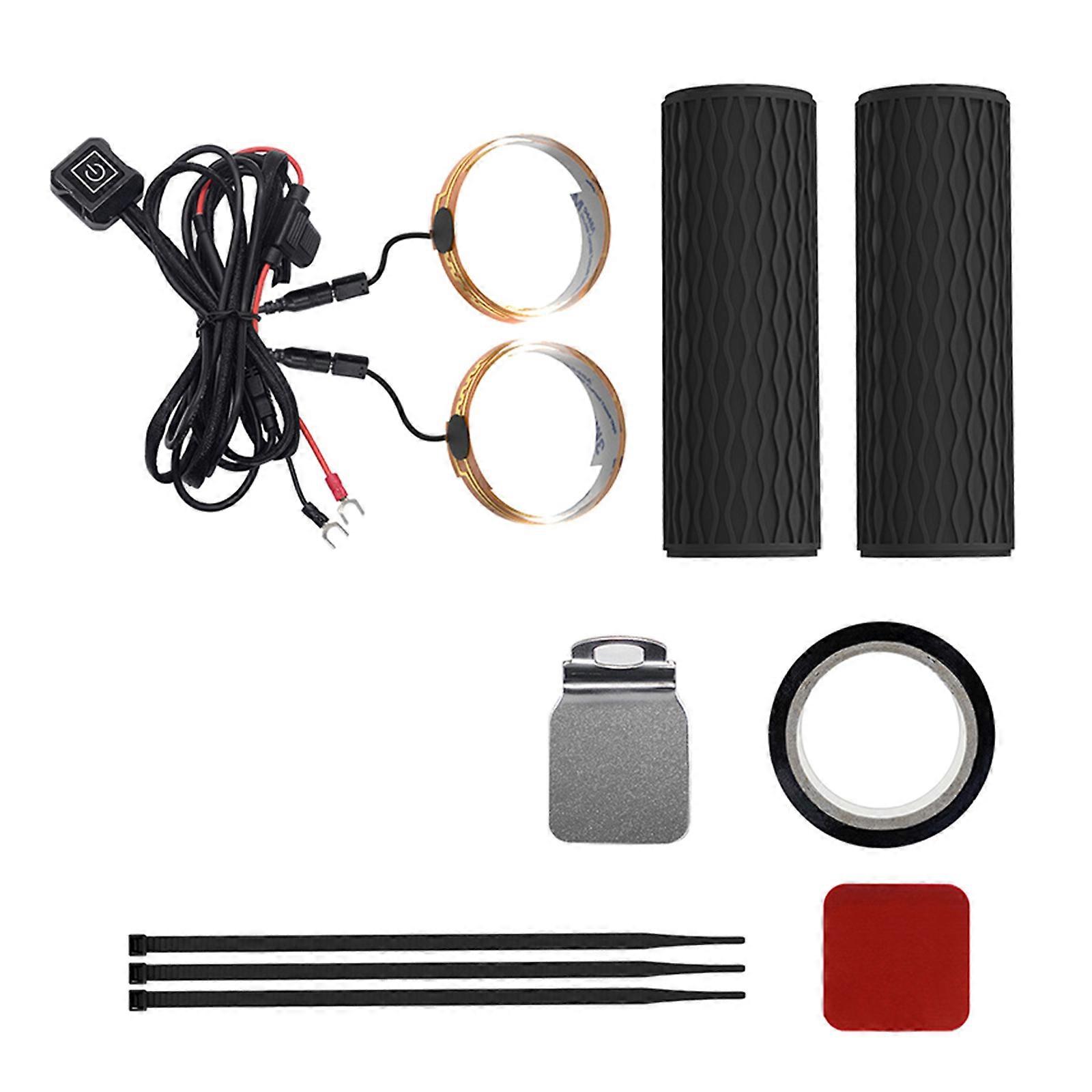 Waterproof & DurableMotorcycle Handle Heating Temperature Heated Handle Grips Enjoy Warmth & Safety for Wet Conditions