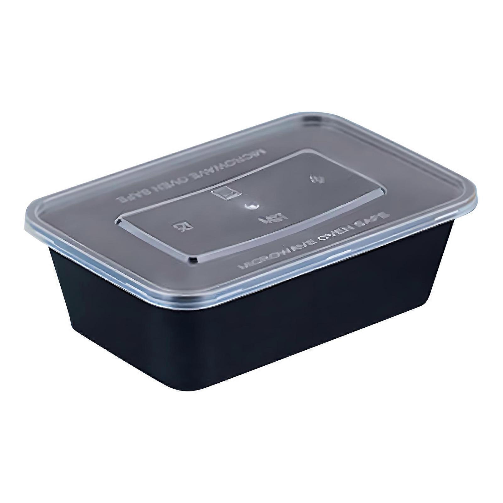 Disposable Packaging Box Black Containers Leak Proof Reusable Meal Prep