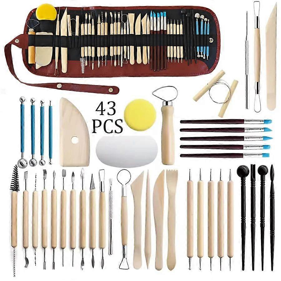 Ceramic carving tools 6/11/36/43/61 set soft pottery clay stone plastic clay hand tool set