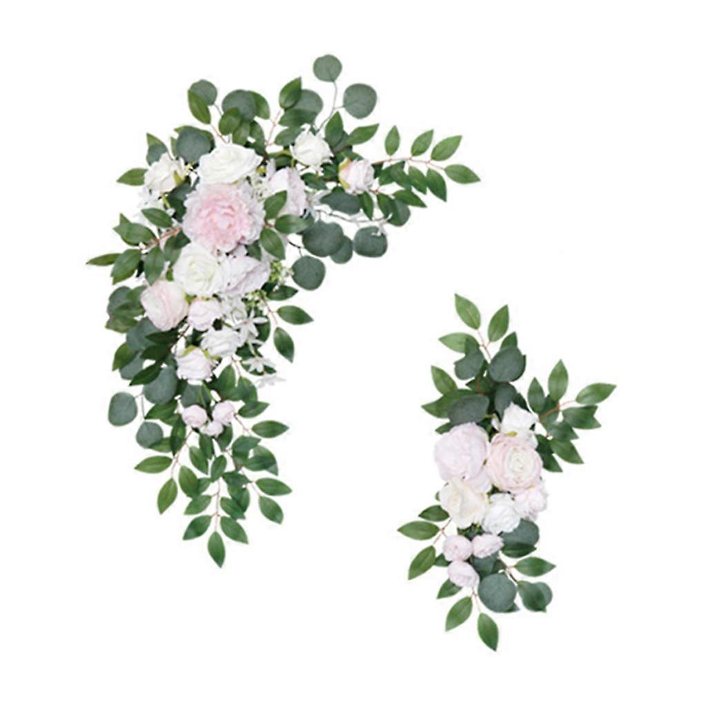 Künstliche Rose Blume Eukalyptus Weinreben Rattan Blumen Hochzeitsfeier Hintergrund Bogen Wand Deklaration