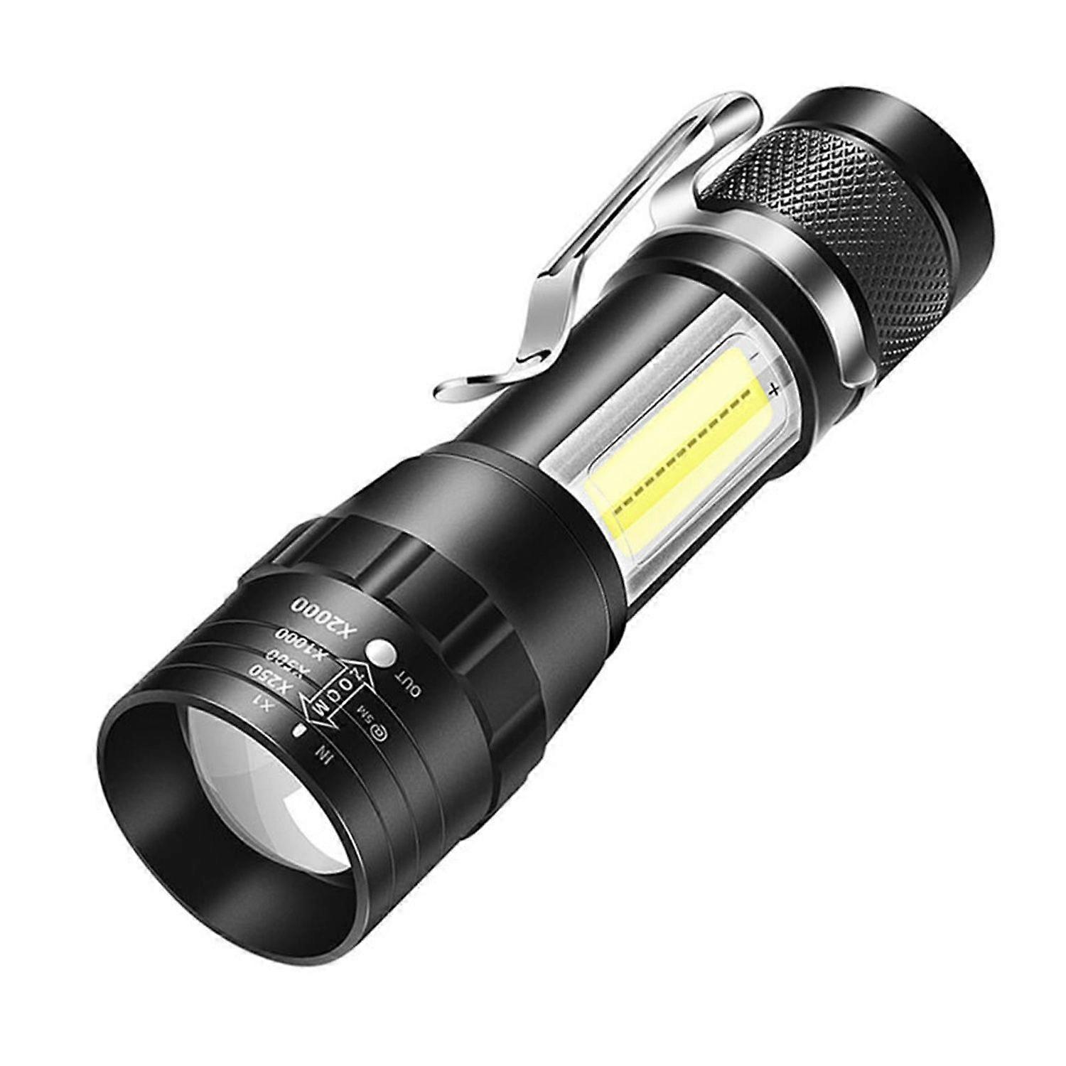 USB Rechargeable LED Flashlight With Variable Zoom, 3 Light Modes, And Powerful Handheld Illumination