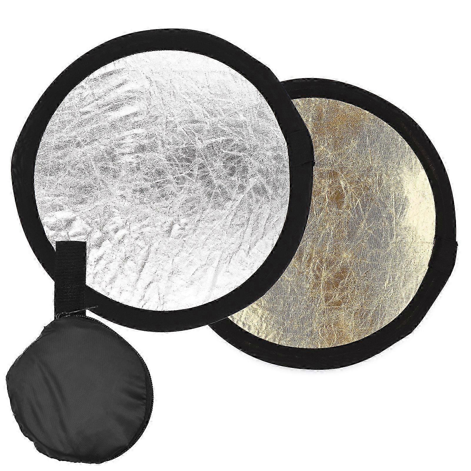 30 سم / 12 "فضي ذهبي 2 في 1 عاكس صور قابل للطي مع حقيبة