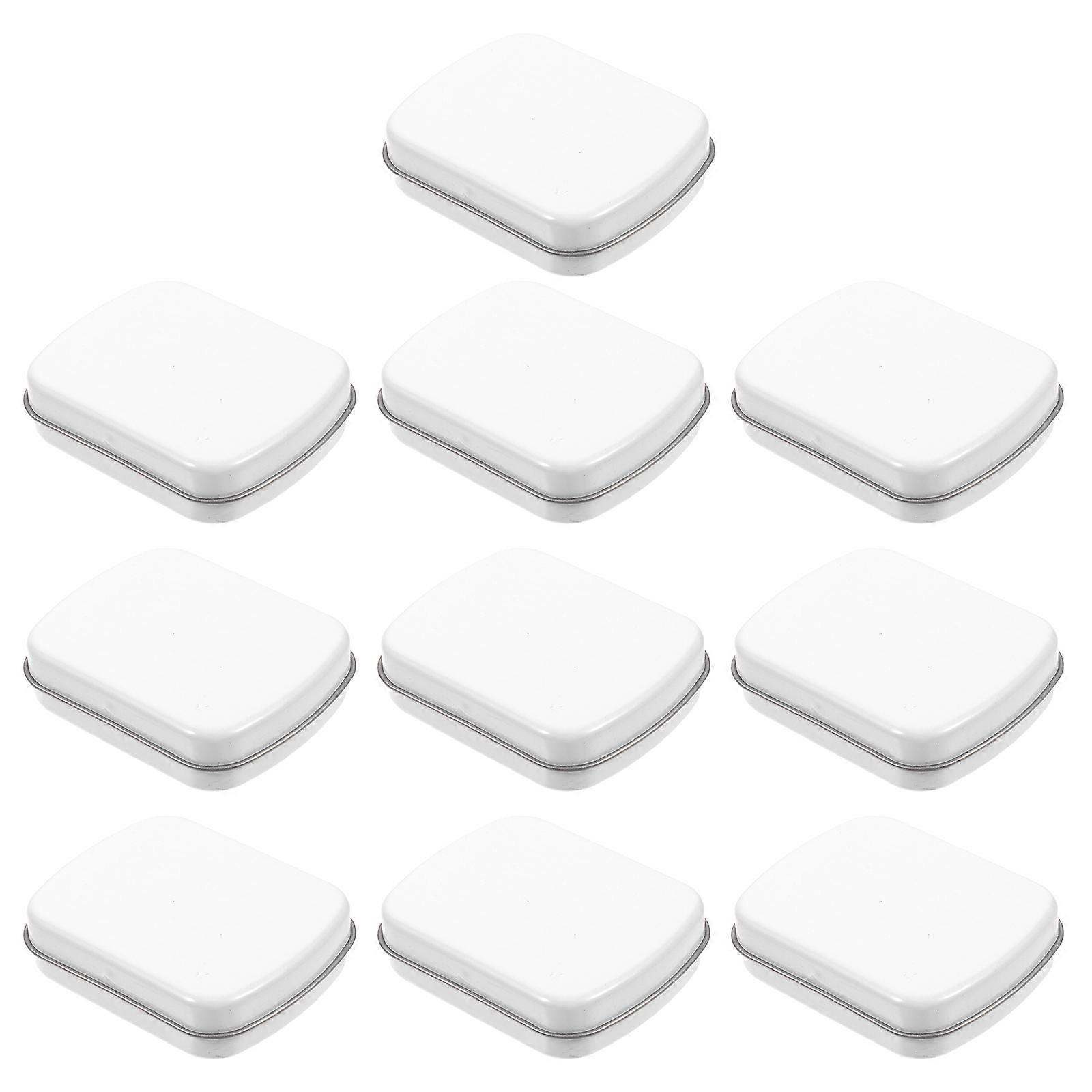 10pcs Mini Hinged Tin Boxes for Jewelry, Nail Art, Beads & Candy – Portable Small Storage Containers with Lid for Travel & Organization