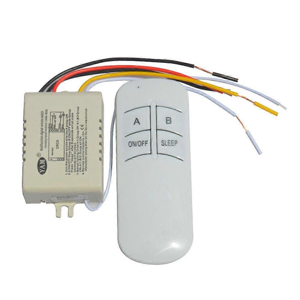 220V 2 Channel Wireless Switch Digital Switch for Lamp LED Light Droplight Fluorescent Lamp