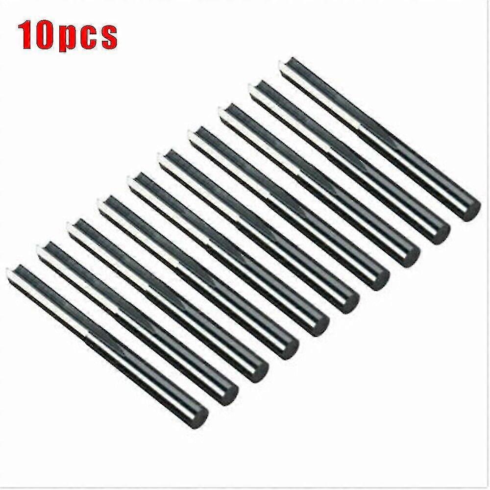 High Quality 1/8" 2 Flute End Mill Straight Milling Set (10pcs) Silver