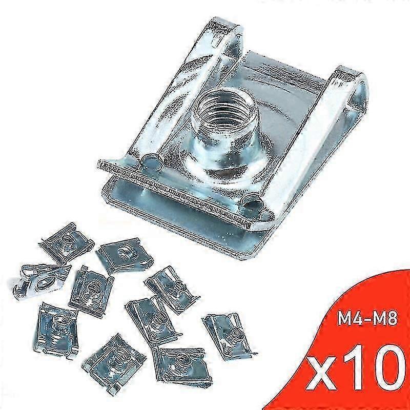 10kpl U-tyypin kierrepidikkeet ruokomutterit M4-M8 (4-8mm) autolle moottoripyörä mönkijäskootteri mopo