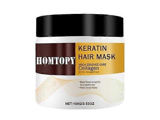 Traitement capillaire au collagène Réparation en profondeur Conditionnement, Huile d’argan Masque capillaire au collagène Essence pour cheveux secs abîmés-Masque capillaire à la kératine, Convient à tous les cheveux t