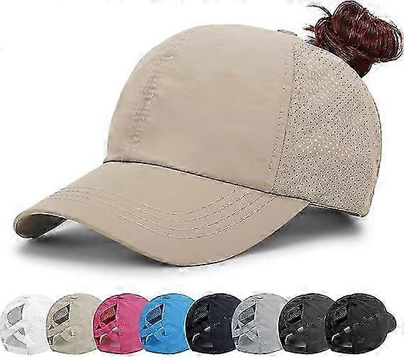 قبعة بيسبول نسائية مع ثقب ذيل حصان ، قبعة شمسية قابلة للتعديل للجولف والأنشطة الخارجية